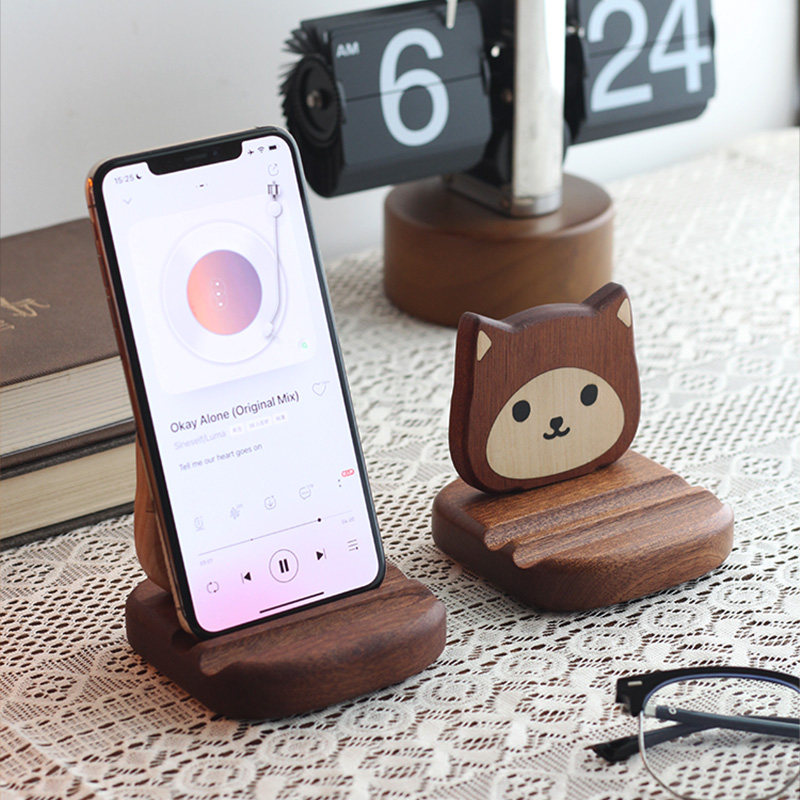 三思工房 创意懒人手机平板支架 桌面可爱小熊手机架 节日礼物