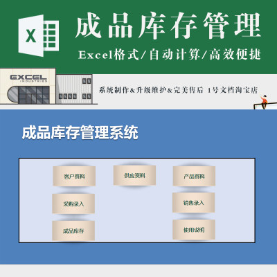 成品库存进销存管理系统excel表格单机版 收发存日汇总表