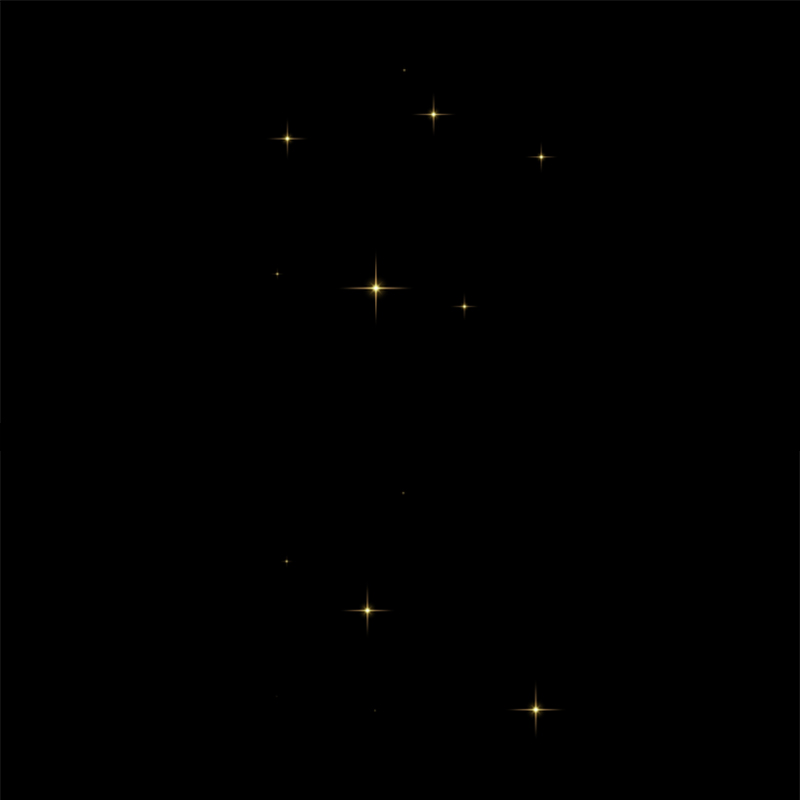 卡通动漫金色星星循环闪烁亮晶晶发光透明通道背景视频合成素材