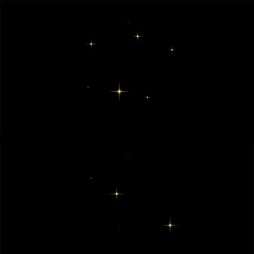 卡通动漫金色星星循环闪烁亮晶晶发光透明通道背景视频合成素材