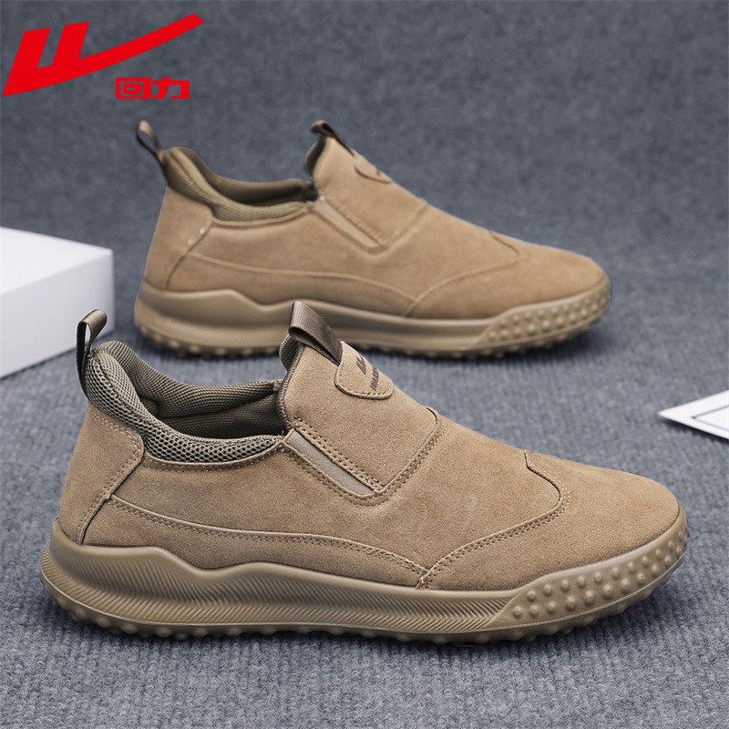 回力一脚蹬男鞋春季新款中老年休闲鞋男轻便老北京布鞋舒适爸爸鞋