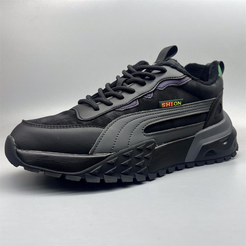 加绒保暖男士休闲鞋运动鞋冬季