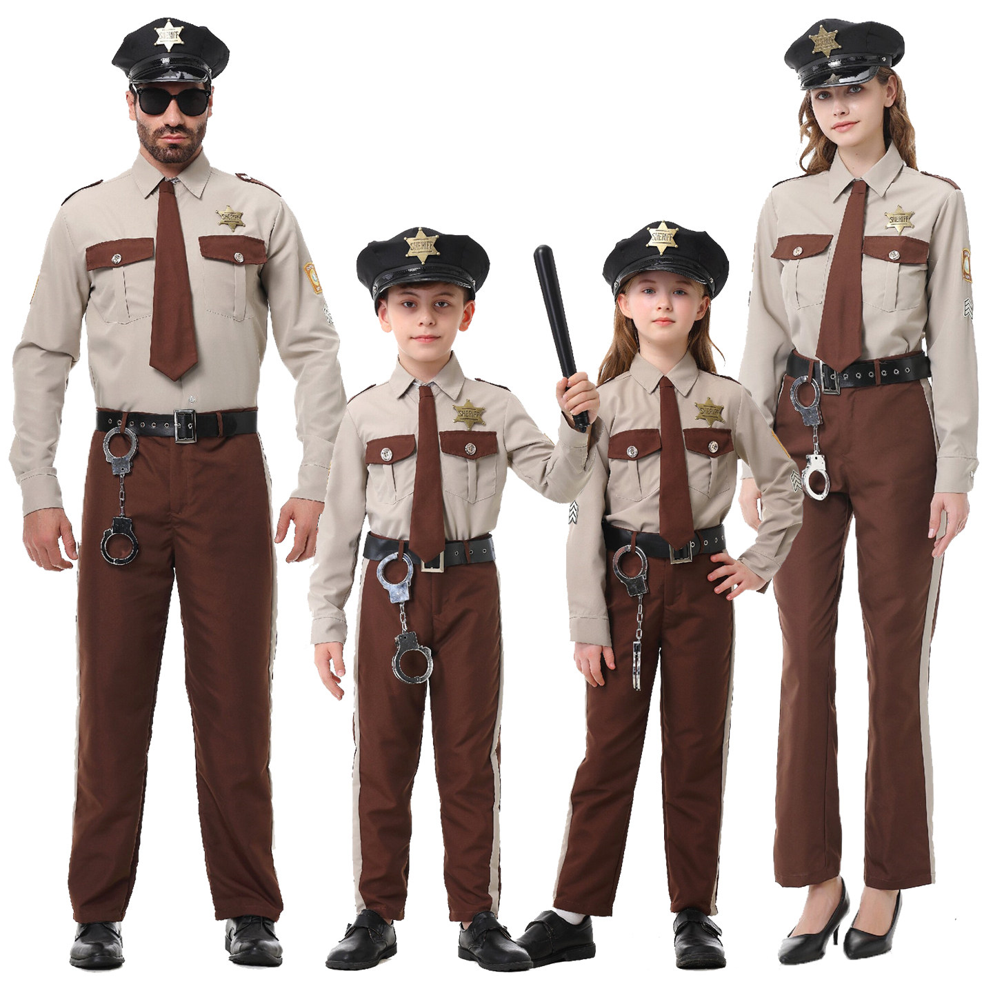 万圣节cos警察服套装情侣款