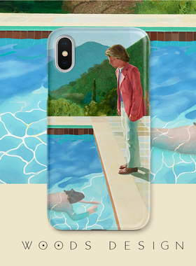 woods霍克尼名画16Promax/防摔全包15/17PPromax/iPhone15/i12适用于苹果软壳