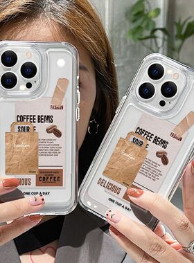 woods复古潮流标签iPhone17promax小众手机壳13全包12/xsmax透明软14pro简约15