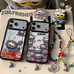 亚克力卡通权志龙ZOA猫磁吸支架适用于苹果13时尚 17promax手机壳卡通可爱15pro手机保护壳 手机壳ins风新款