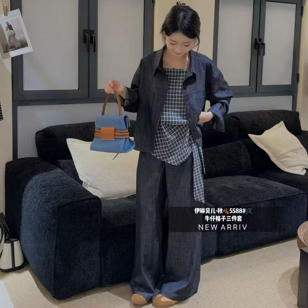 2025秋装新款加肥女士上衣裤子