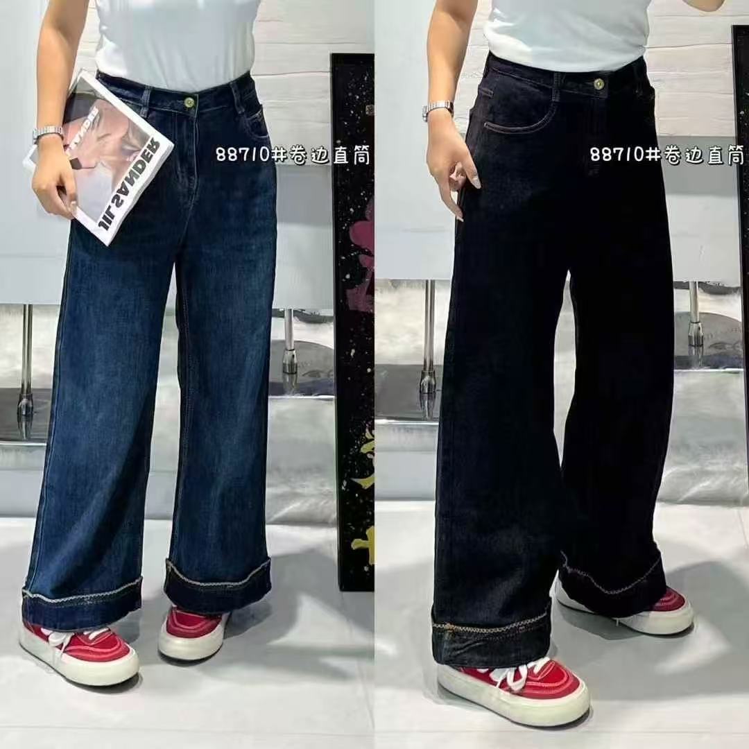 2025秋装胖妹显瘦弹力牛仔裤女