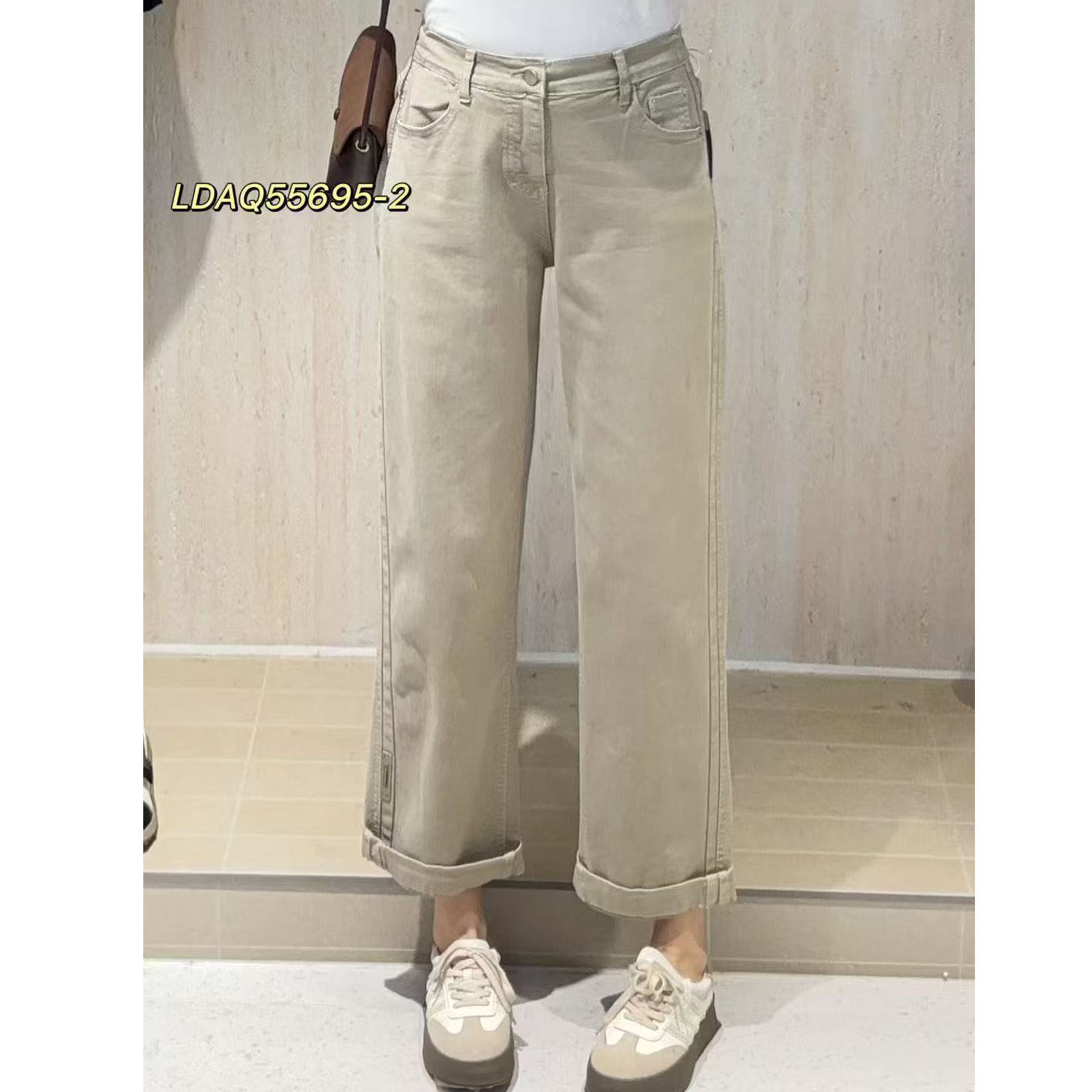 特大码直筒牛仔裤女今年流行九分窄版弹力烟管裤女露迪安琪55695