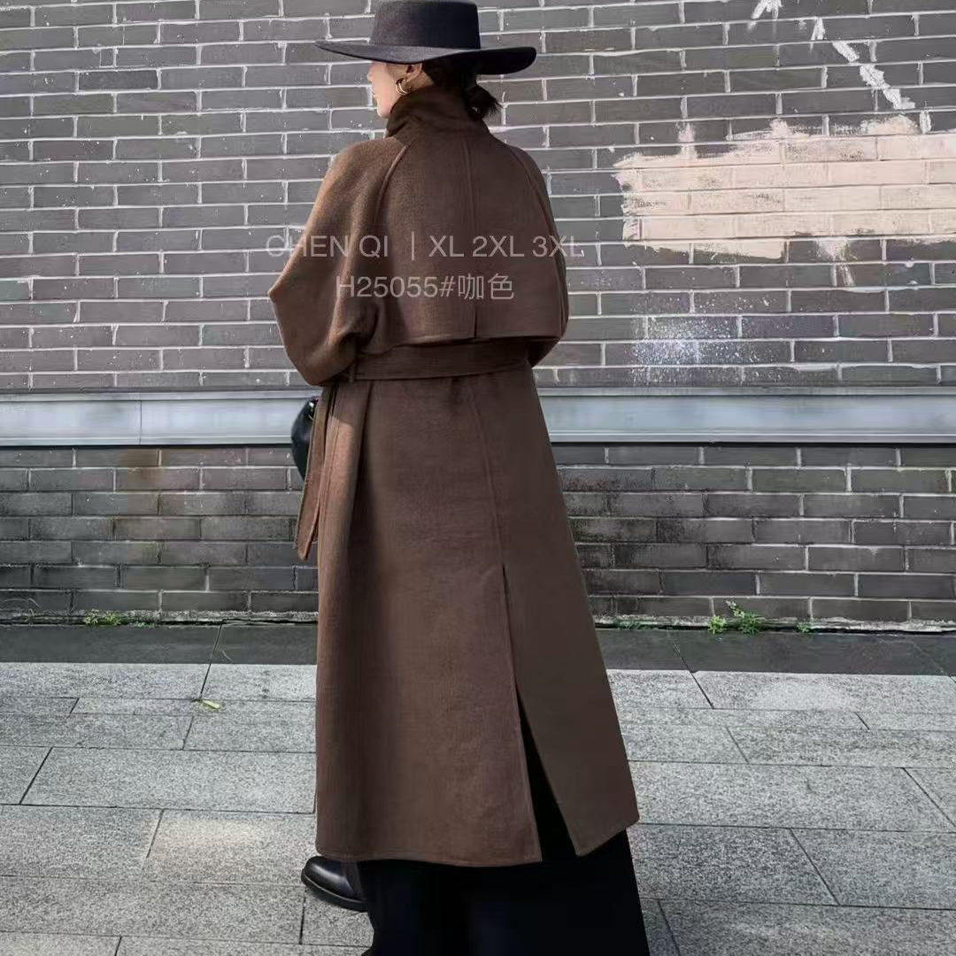 小众韩系氛围感宽松加厚保暖呢大衣特大码女装2025毛呢外套25055,女装/女士精品,大码呢大衣,淘宝优惠券,粉丝福利购,淘宝优惠卷