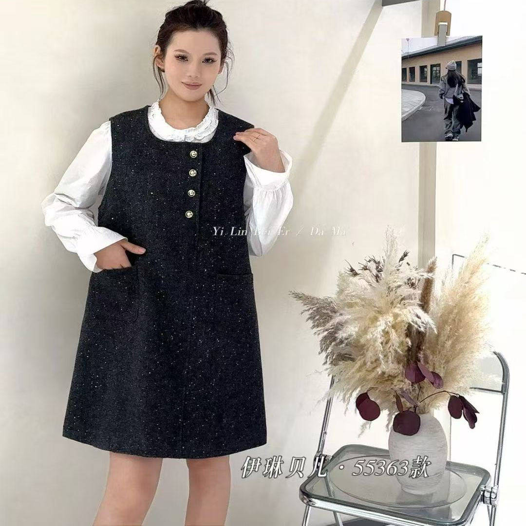 2025年新款显瘦遮肚穿搭甜美裙子