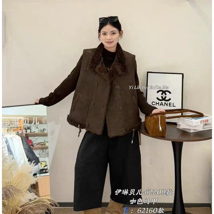 2026冬装新品微胖MM马甲宽松立领