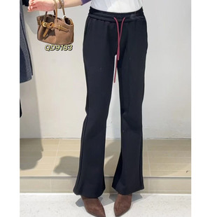 微喇西装 高腰显瘦喇叭裤 裤 新款 起点终点9183 女25年秋冬季 黑色大码