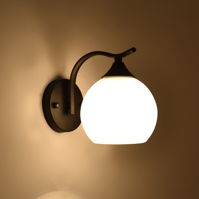 美式壁灯黑色朝下双头客厅楼梯卧室床头灯具e27灯泡三色led可110v