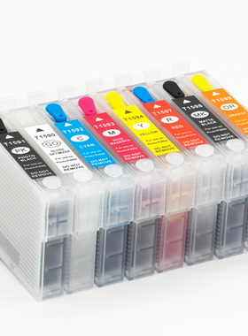 印维 兼容爱普生R2000 R2000S 打印机 T1591 T1592 T1593 T1594 T1595墨盒填充墨盒小连供橙色橘色透明色墨水