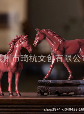 跨境新品写实仿真马雕塑简约桌面摆件玄关书房客厅树脂艺术装饰品