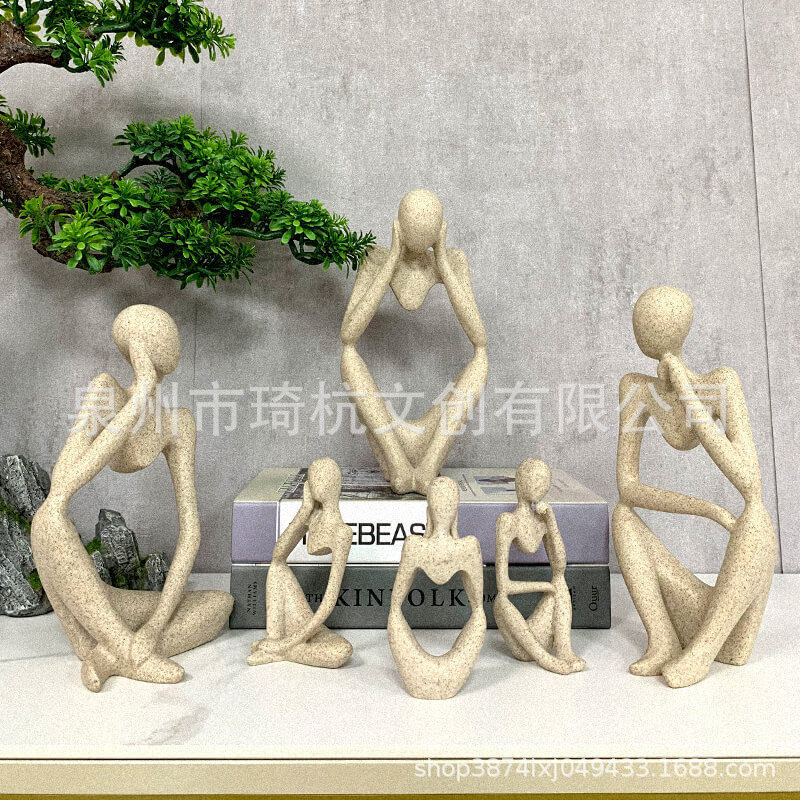 跨境热款思考者艺术摆件欧美式现代简约风客厅玄关家居桌面装饰品,家居饰品,装饰摆件,淘宝优惠券,粉丝福利购,淘宝优惠卷