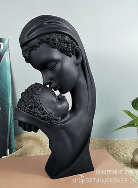跨境货源母子人物树脂摆件母亲节礼物摆件室内家居装饰品亲子摆设