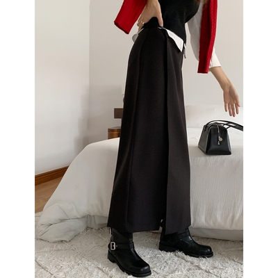 设计感高腰显瘦垂感通勤长款半裙