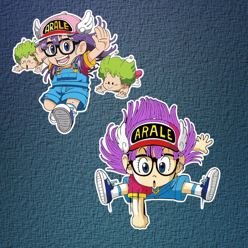 阿拉蕾arale小嘎小吉卡通动漫画电动摩托个性车身装饰汽车贴纸