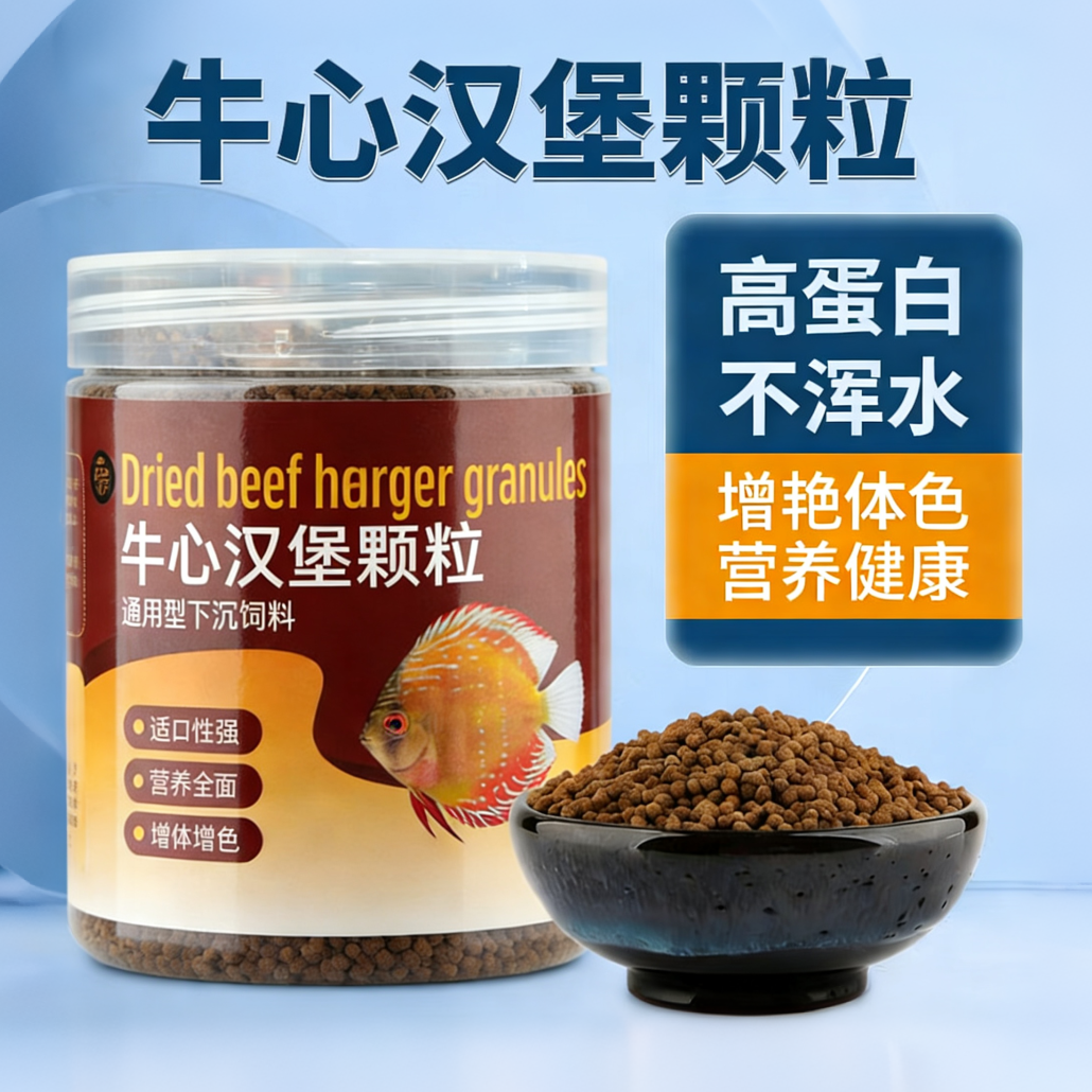 盛森牛心汉堡干颗粒饲料七彩神仙鱼鱼食燕鱼埃及鹦鹉罗汉增色鱼食,宠物/宠物食品及用品,观赏鱼饲料,淘宝优惠券,粉丝福利购,淘宝优惠卷