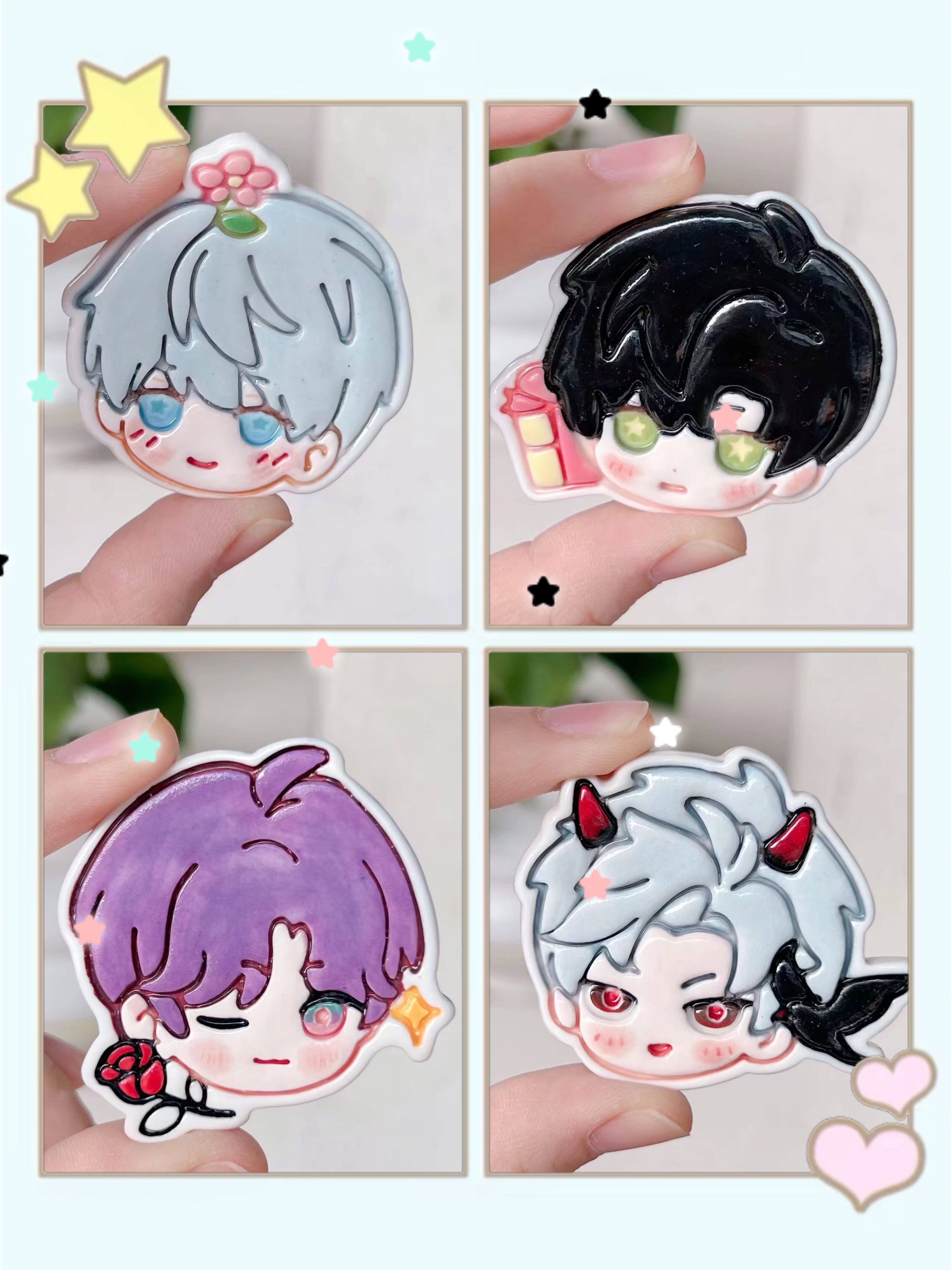 陶瓷釉下彩手绘冰箱贴-恋与深空