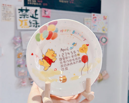 定制盘子 生日新婚纪念日日历盘定制