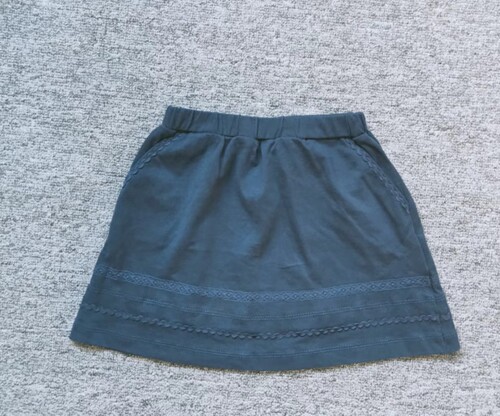 N070 学院风 出口法单c女童纯棉短裙 半身裙