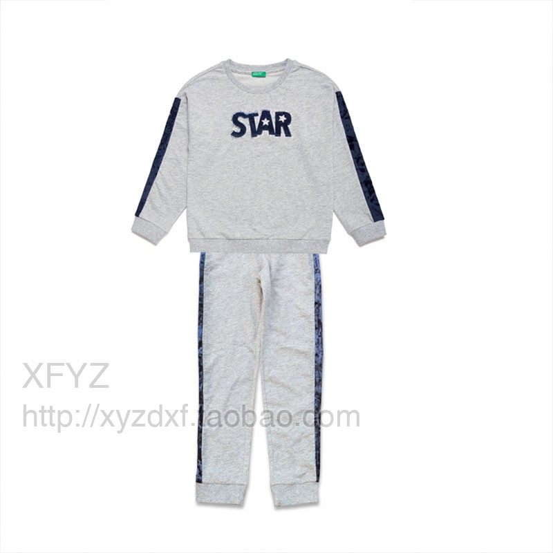 n193 有活力 高品质  意大力女大童 纯棉运动套装 卫衣