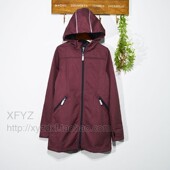 N341旁带反光 女童女大童短绒冲锋衣外套 德单 防风防水透气 外贸