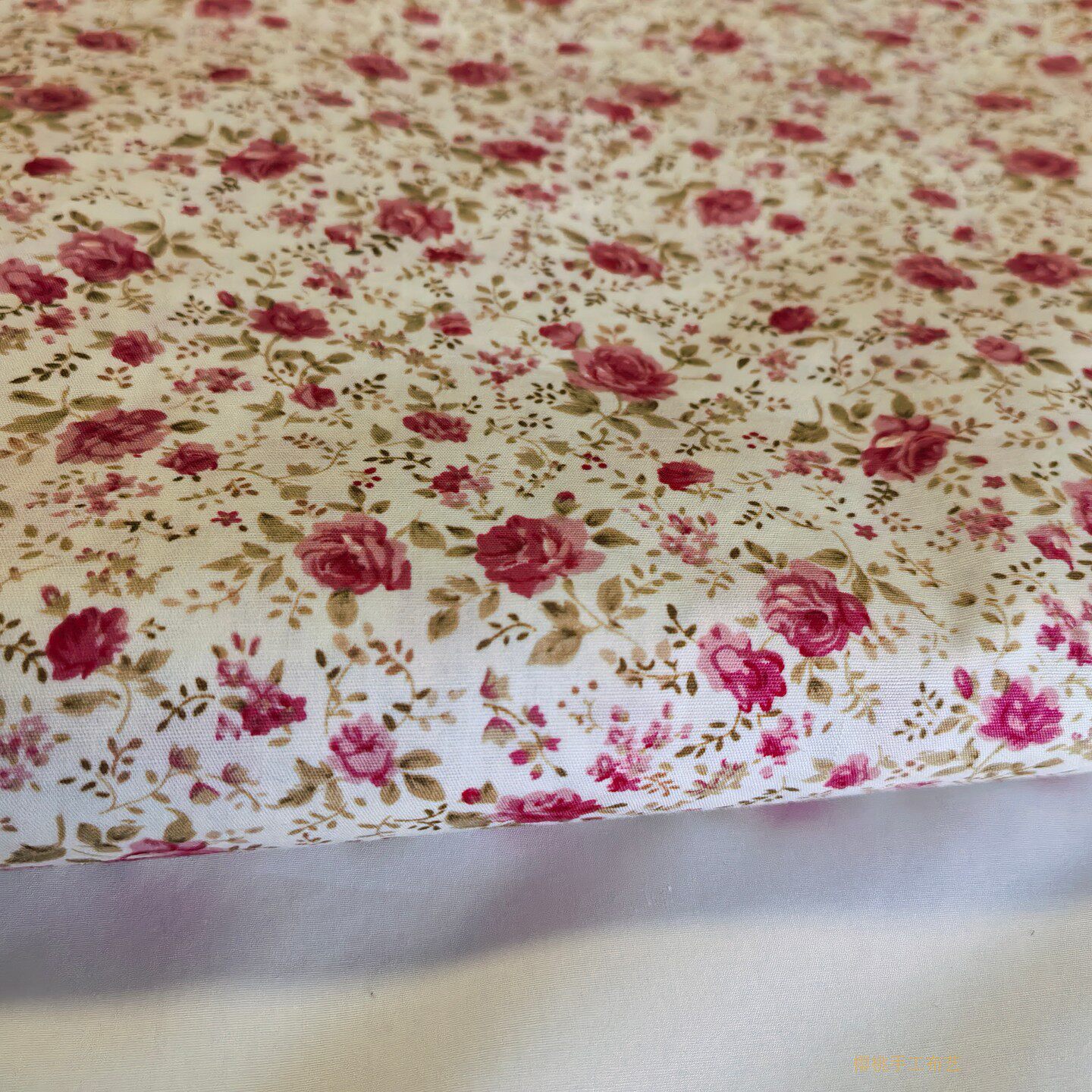 日本订单精纺高密棉 【红玫瑰】裙装女装娃衣手工DIY家居装饰布
