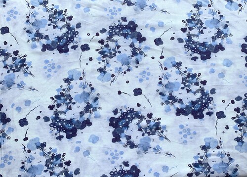 yui名师轻薄透水彩画风棉麻布料