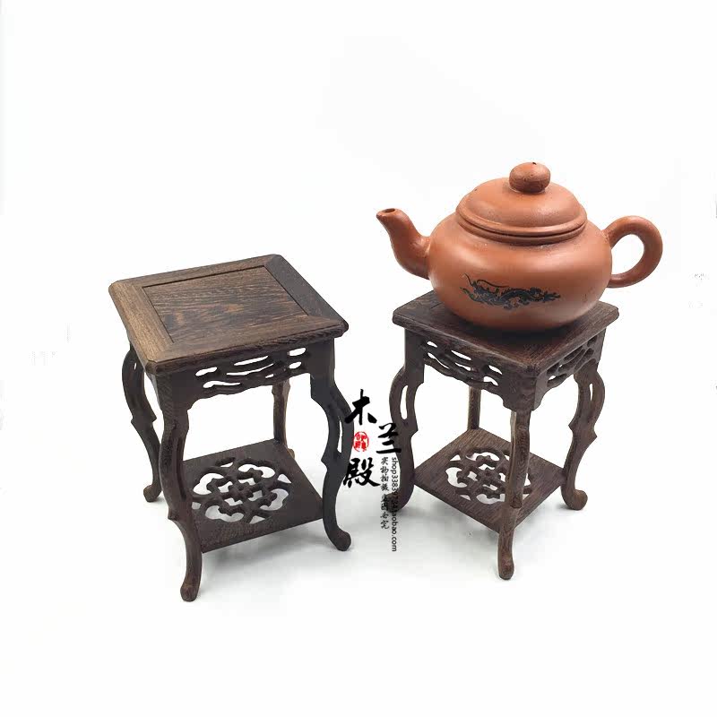 MAHOGANY HANDICRAFTS SEAHORSES A FEW WENGES STRANGE STONES TEAPOTS WOOD CARVINGS ORNAMENTS HIGH LEGS SMALL FLOWER STANDS FLOWER POT BASES