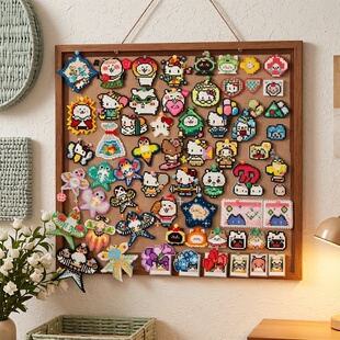 毛毡板拼豆展示板相框羊毛毡软木板免打孔愿景展示背景板装饰板