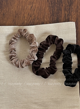 基础款百搭闭眼入 好用弹力好的皮筋 丝绒细细的小发圈头花头绳女