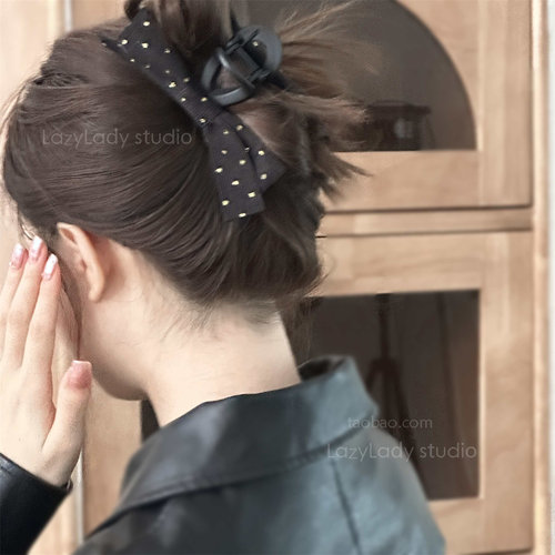 丸子头黑夜星空大号盘发抓夹高级