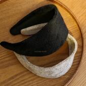 新款 复古时尚 宽边毛呢系列发箍老钱风高颅顶压发头箍发饰百搭女