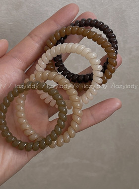 5个包邮 颜色好看！电话线发圈 窄细电话绳无痕不伤发简约发绳女