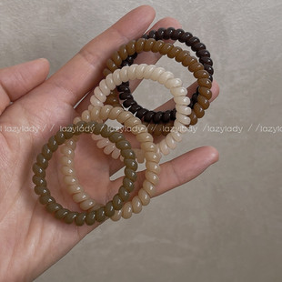 5个包邮 颜色好看！电话线发圈 窄细电话绳无痕不伤发简约发绳女