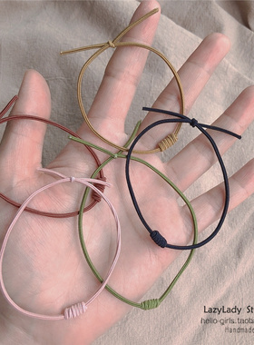 极简款 气质很细的耐看色基础发绳 简单百搭手链头绳橡皮筋女