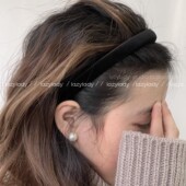 复古百搭高级感头箍法式 品质丝绒款 发卡绒面港风女 丝绒发箍 经典