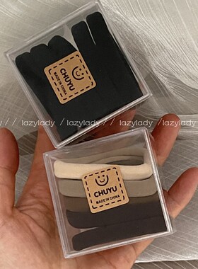 5个装送盒子包邮！chao值。品质高弹力软弹发绳橡皮筋基础发圈女