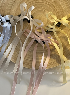 2个装~法式芭蕾风蝴蝶结飘带迷你小抓夹纯欲甜美少女感高级小夹子