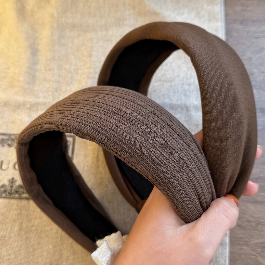 针织宽边发箍女简约气质高颅顶头箍复古发卡时尚秋冬高级感发饰