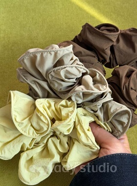 清！原18 荷叶卷边低保和度发圈 洋气马尾高丸子头发绳头花肠圈