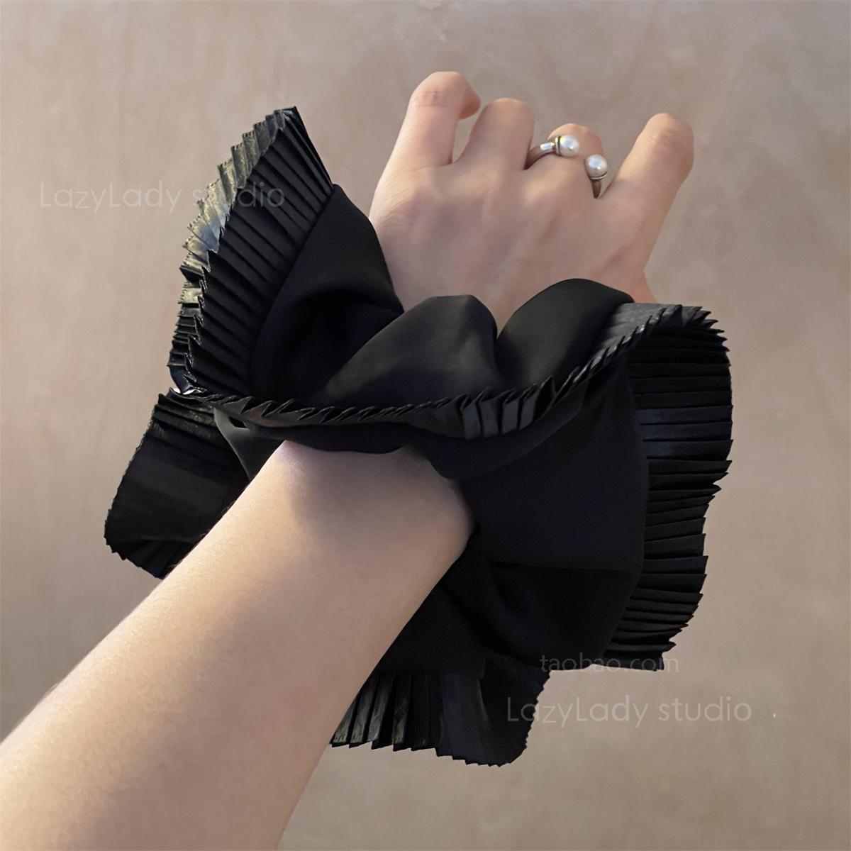 扇形褶皱花边独特发圈