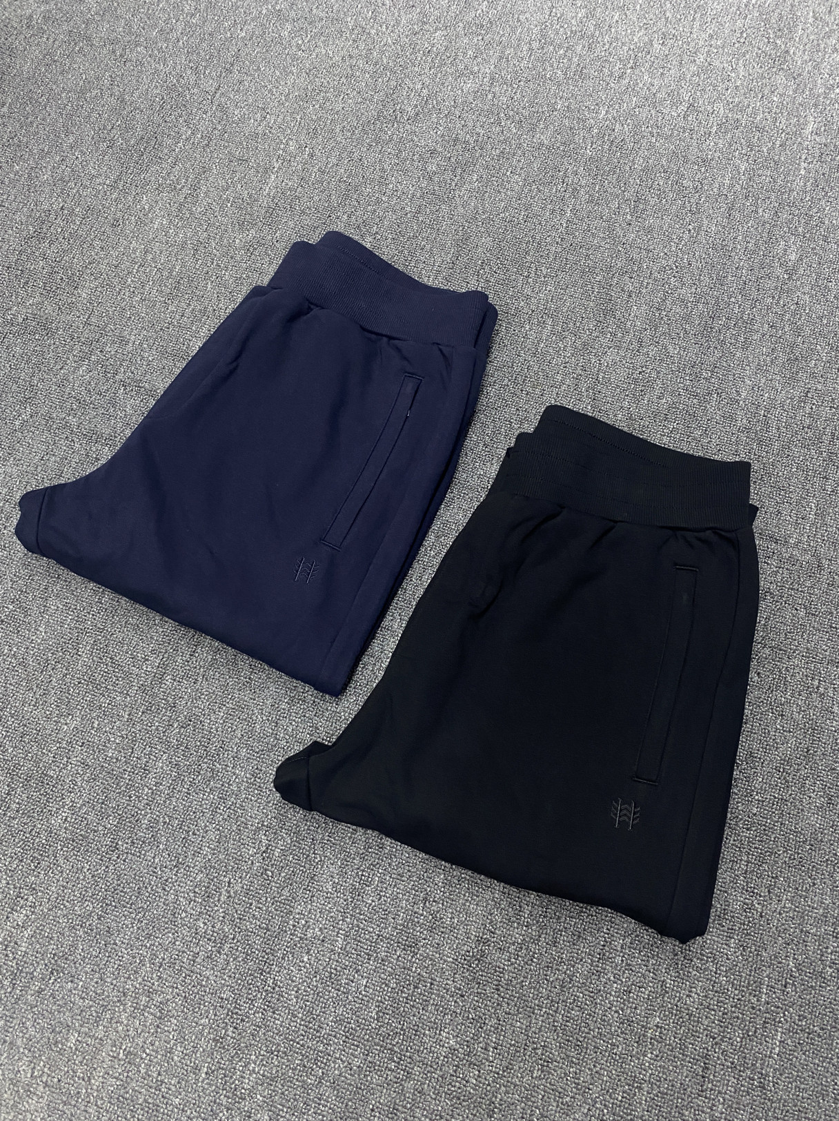 传奇树正品 秋款纯棉长裤藏蓝平口休闲针织运动裤