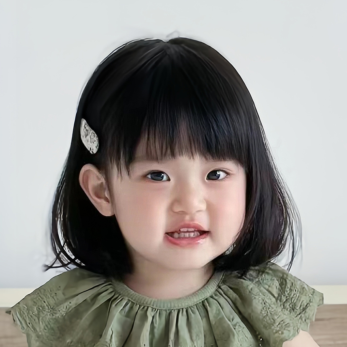 假发女宝宝短发小女孩日常佩戴波波头轻薄透气空气刘海可爱全头套