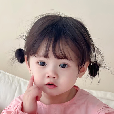 儿童假发女双丸子头短卷发宝宝发
