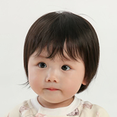 婴儿假发女波波头仿真短发儿童表演直发艺术照宝宝透气轻薄全头套